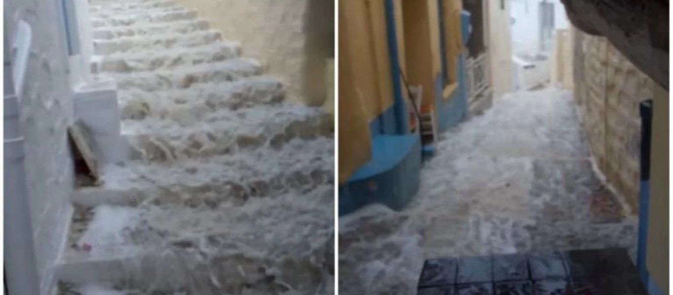 Εικόνες από Κυκλάδες και Θεσσαλία – Πλημμύρες και καταρρακτώδεις βροχές!